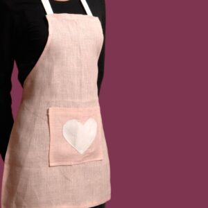 Pink Linen Childs Apron