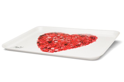 Digital Button Heart Large Serving Tray