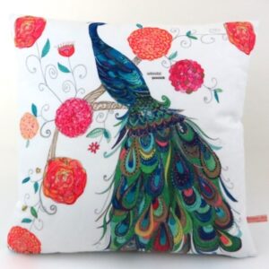 Splendid Peacock Cushion