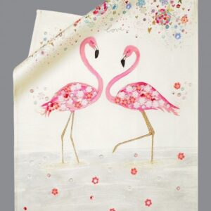 Pink Flamingo Tea Towel
