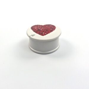 Button Heart Trinket/Candle Box – Red