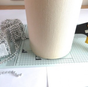 Sliver Bead Garland lampshade
