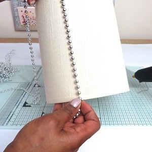 Sliver Bead Garland lampshade