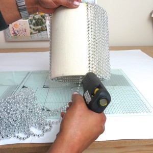 Sliver Bead Garland lampshade