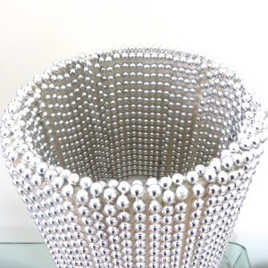 Sliver Bead Garland lampshade - finished