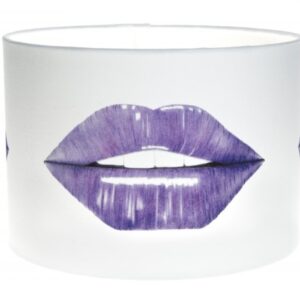 La Bouche Lampshade – Deep Lilac on White