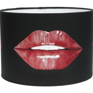 La Bouche Lampshade – Red on Black