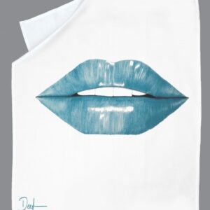 La Bouche Tea Towel – White