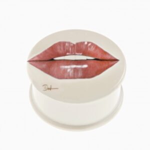 La Bouche Trinket/Candle Box True Red on White